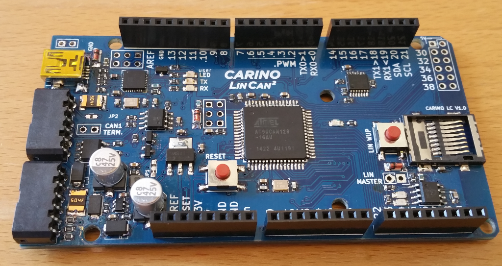 CARINO LC - Arduino compatible board with LIN and dual CAN bus connectivity